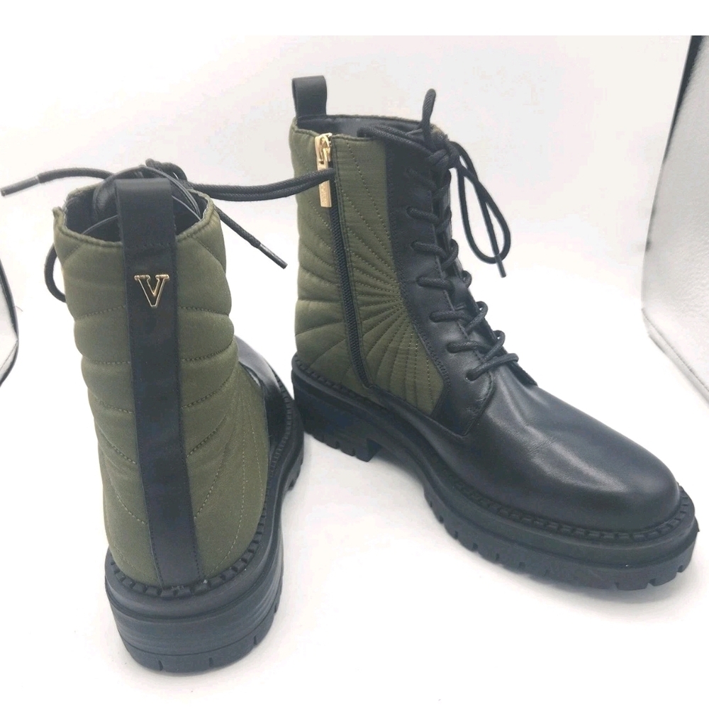Valdini Klip Olive Green Gold Zip Velour Lining Ankle Boots Womens Size 8.5 NEW - Picture 6 of 14